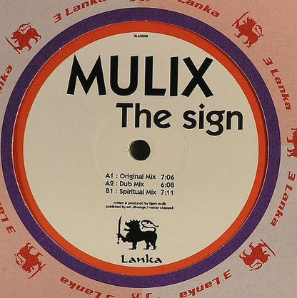 Mulix – The Sign (12", 3 Lanka, 2000) Back Cover
