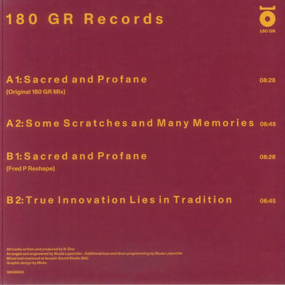 N-Zino – Music & Territory (Part II) (12", 180 GR Records, 2025) Back Cover