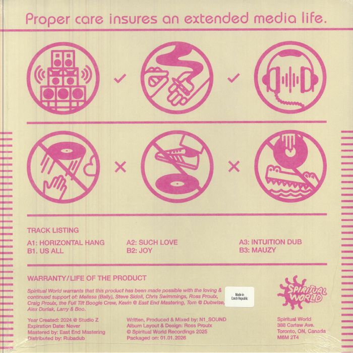 N1_Sound – Din Sync Dub (LP, Spiritual World, 2026) Back Cover