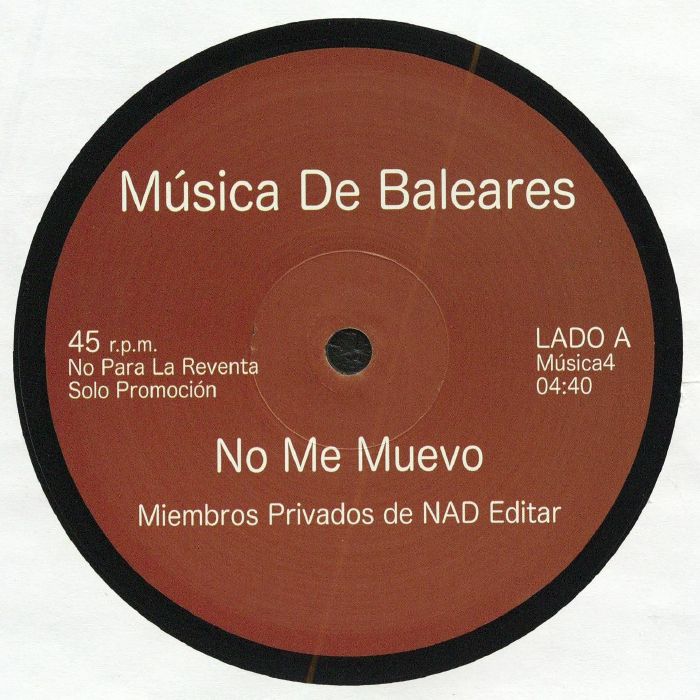 Nad – No Me Muevo / Era de la Razón (12", Música De Baleares, 2026) Front Cover