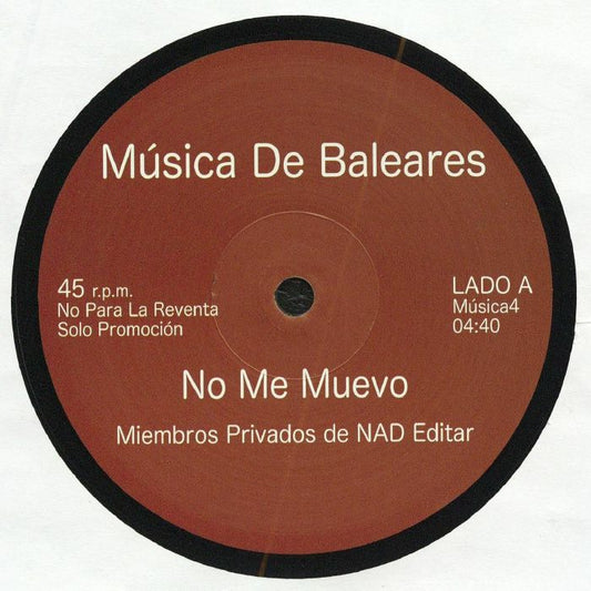Nad – No Me Muevo / Era de la Razón (12", Música De Baleares, 2026) Front Cover