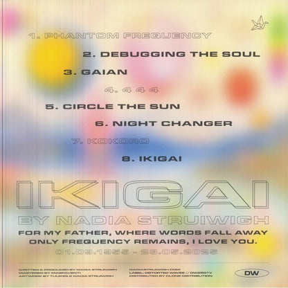 Nadia Struiwigh – IKIGAI (LP, Distorted Waves, 2026) Back Cover