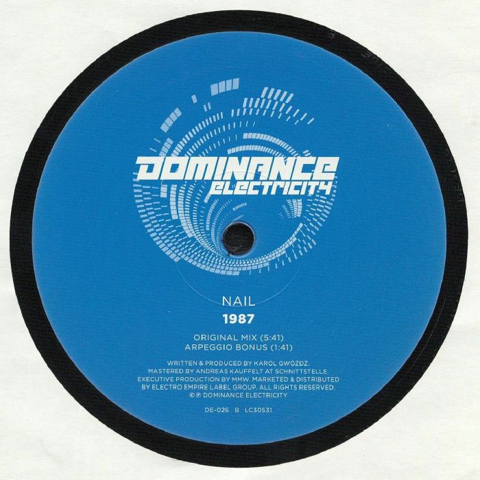 Nail – Revelation (12", Dominance Electricity, 2019) Back Cover