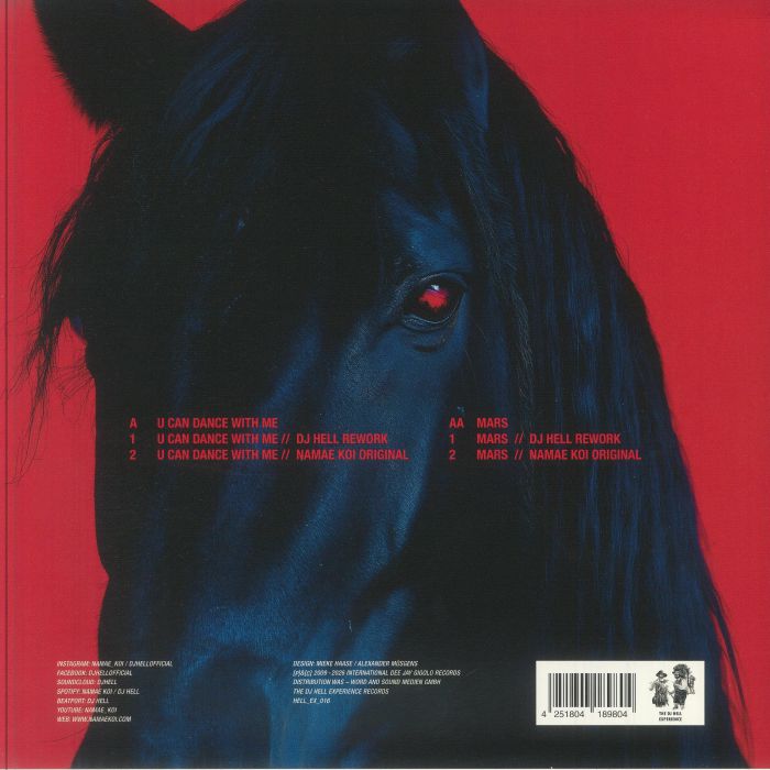 Namae Koi – U Can Dance With Me (12", clear blue, The DJ Hell Experience, 2026) Back Cover