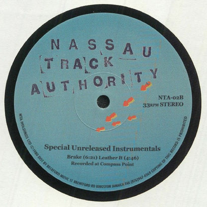Nassau Track Authority – Special Unreleased Instrumentals (12", Nassau Track Authority, 2025) back cover