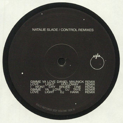 Natalie Slade – Control Remixes (12", Eglo Records, 2021) Back Cover