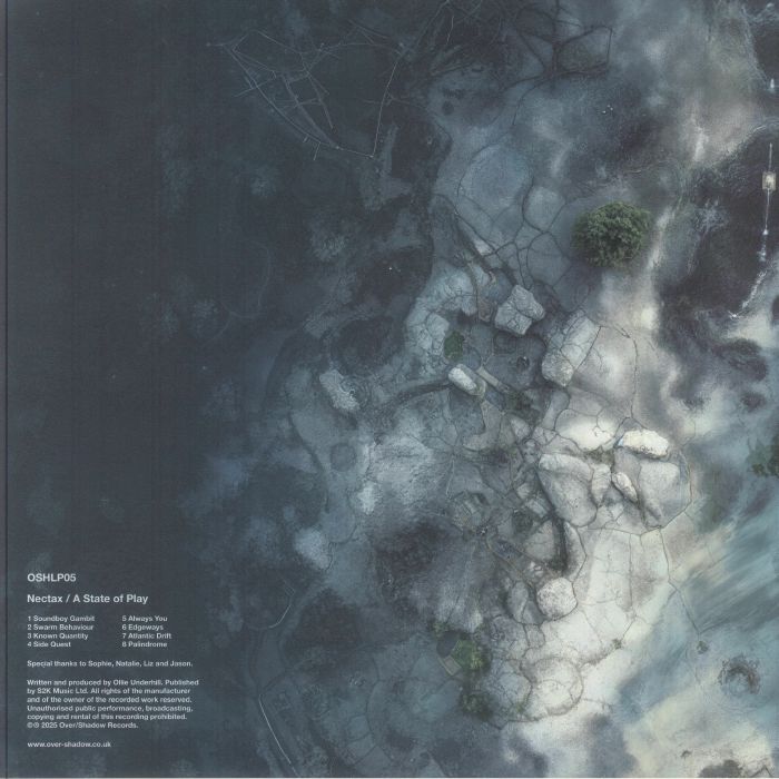 Nectax – A State Of Play (2x12", Over/Shadow, 2025) Back Cover
