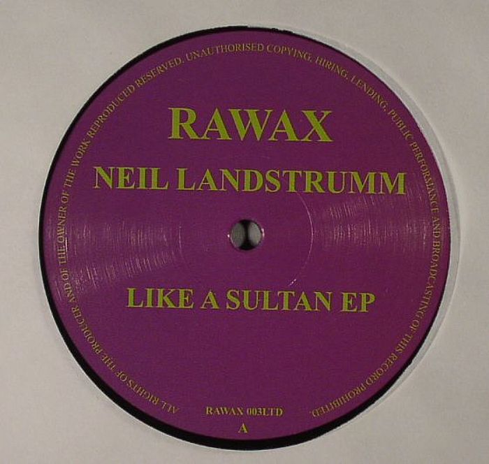 Neil Landstrumm – Like A Sultan EP (12", Rawax, 2014) Front Cover