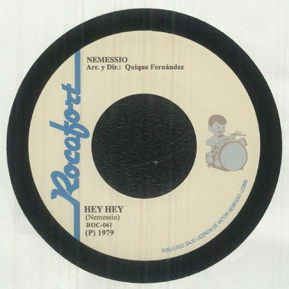 Nemessio – Hey Hey  (7", Rocafort Records, 2025) front cover