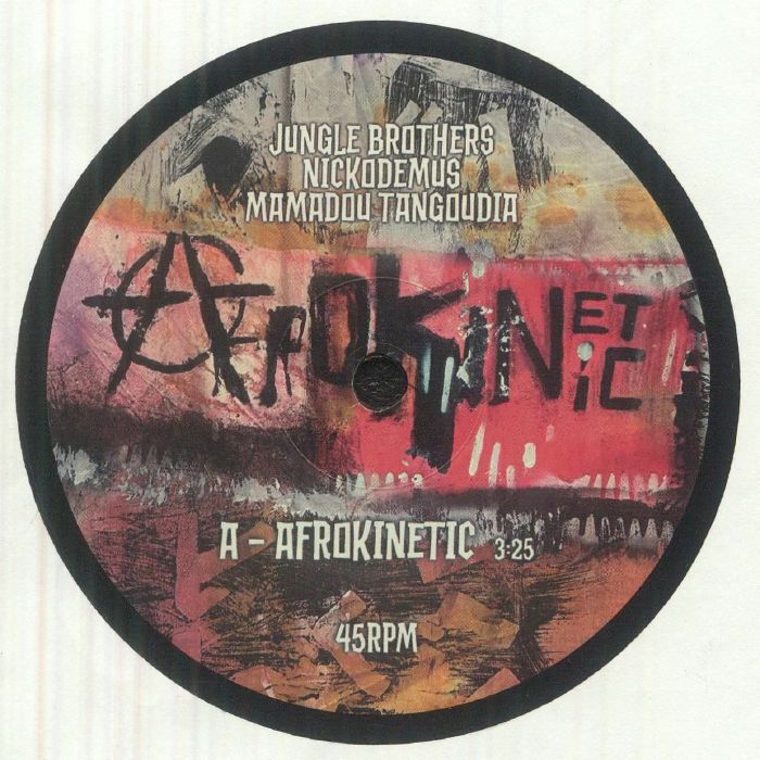 Jungle Brothers Nickodemus Mamadou Tangoudia – Afrokinetic (7", Wonderwheel Recordings, 2026) Front Cover