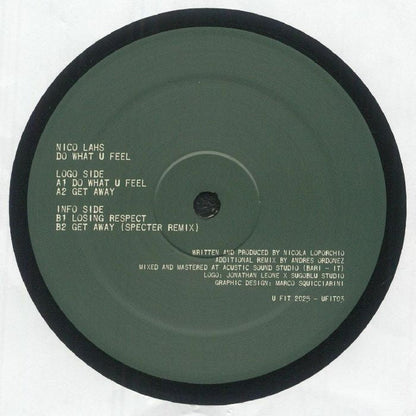Nico Lahs – Do What U Feel (12", U FIT, 2025) Back Cover
