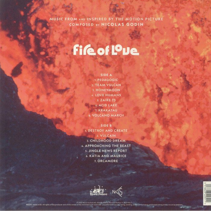 Nicolas Godin – Fire Of Love (Music From And Inspired By The Motion Picture) (LP, Record Makers, 2023) Back Cover