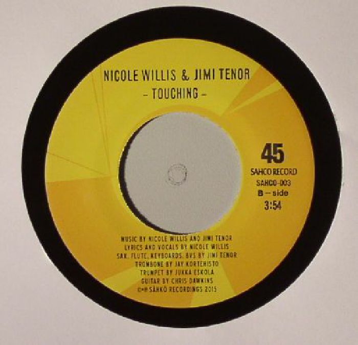 Nicole Willis & Jimi Tenor Feat Tony Allen – All For You (7", Sahco Records, 2015) Back Cover