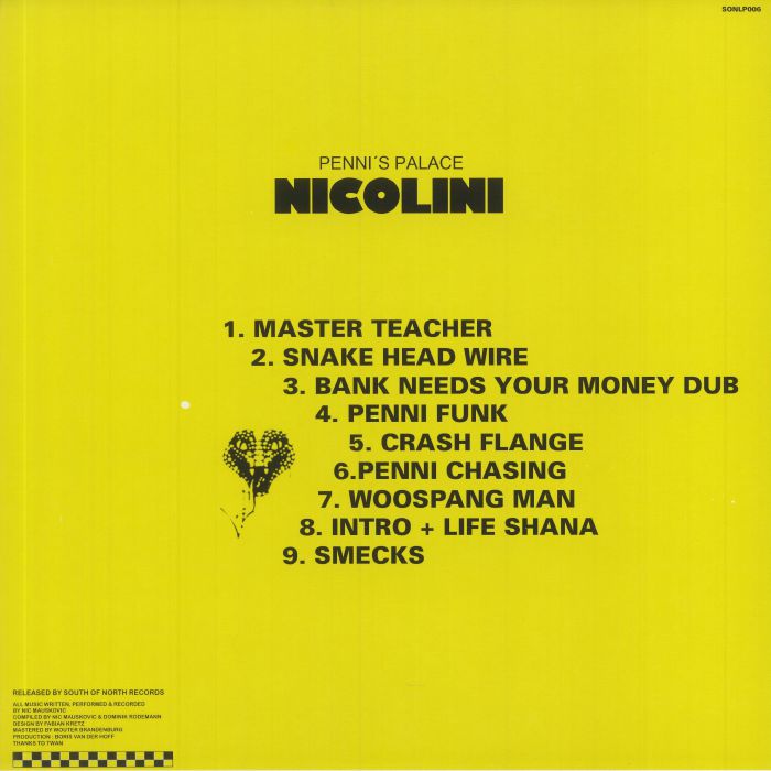 Nicolini – Penni's Palace (LP, South of North, 2021) Back Cover