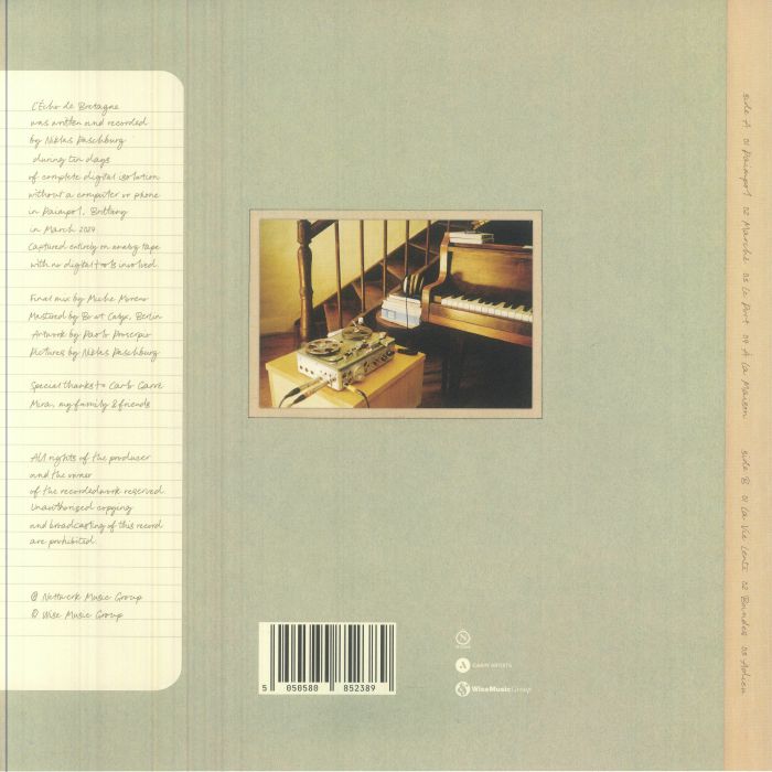Niklas Paschburg – L'Echo De Bretagne (LP, Niklas Paschburg, 2026) Back Cover