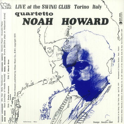 Noah Howard Quartetto – Live At The Swing Club Torino Italy (LP, seriE.WOC, 2014) Back Cover