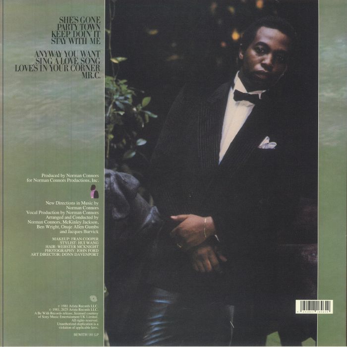 Norman Connors – Mr. C (LP, Be With Records, 2025) Back Cover