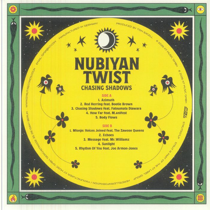 Nubiyan Twist – Chasing Shadows (LP, Yellow, Strut, 2026) Back Cover