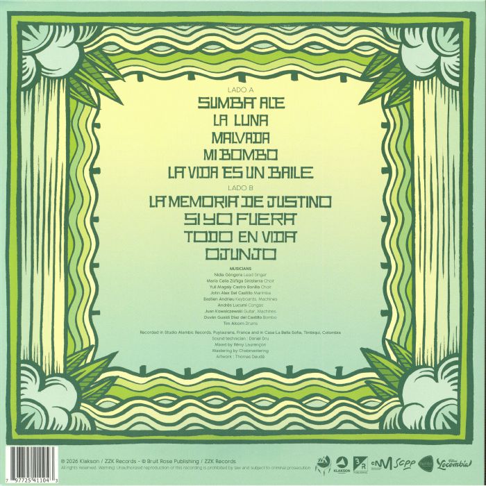 Nuevos Rios – Nuevos Rios (LP, insert, ZZK, 2026) Back Cover