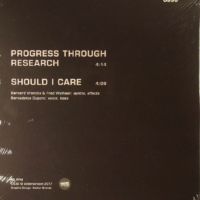 Occidental White – Progress Through Research (7", OnderStroom Records, 2017) Back Cover