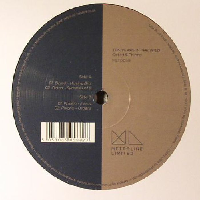 Octad & Phiorio – Ten Years In The Wild (12", Metroline Limited, 2017) Back Cover