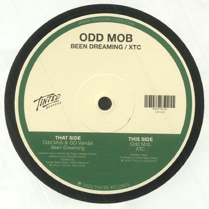Odd Mob – Been Dreaming / XTC (12", Tinted Records, 2023) Back Cover