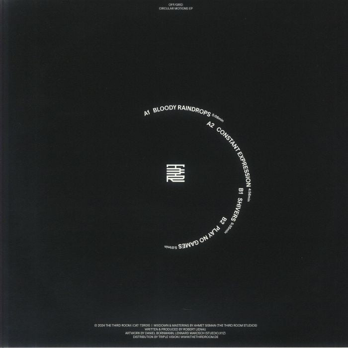 OFF / GRID – Circular Motions EP (12", The Third Room, 2025) Back Cover