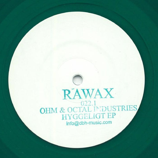Ohm & Octal Industries – Hyggeligt EP  (12", Clear Green, Rawax, 2019) Front Cover