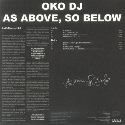 Oko Dj – As Above, So Below (LP, Stroom, 2025) back cover