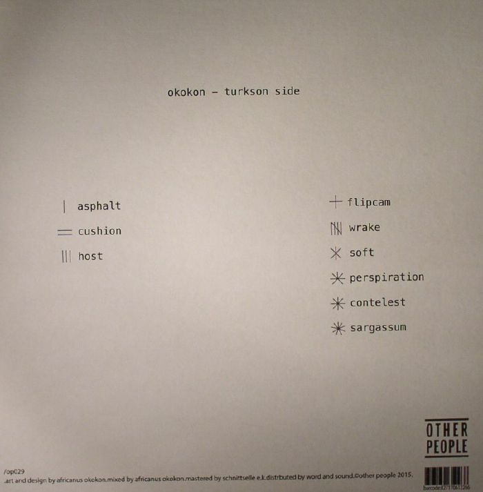 Okokon – Turkson Side (12", 180g, Other People, 2015) Back Cover