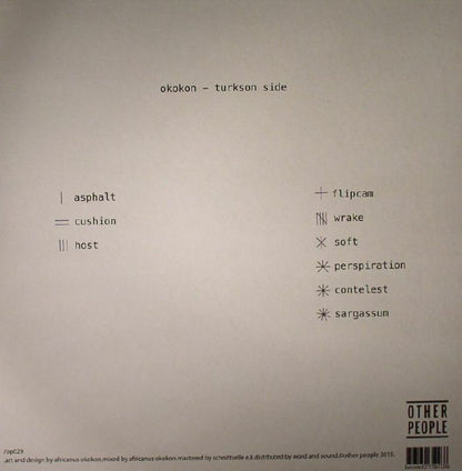 Okokon – Turkson Side (12", 180g, Other People, 2015) Back Cover