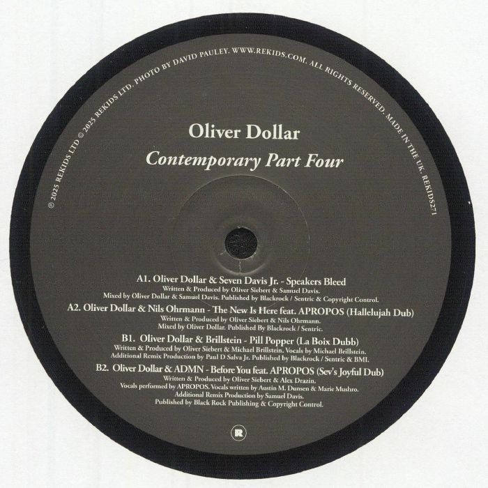 Oliver Dollar – Contemporary Part Four (12", Rekids, 2025) back cover