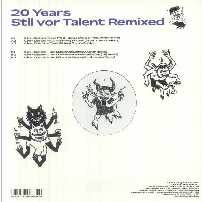 Oliver Koletzki – 20 Years Stil vor Talent Remixed (LP, Stil Vor Talent, 2025) Back Cover