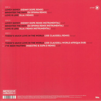 Omar – Brighter The Days - The Remixes (2xLP, BBE, 2026) Back Cover