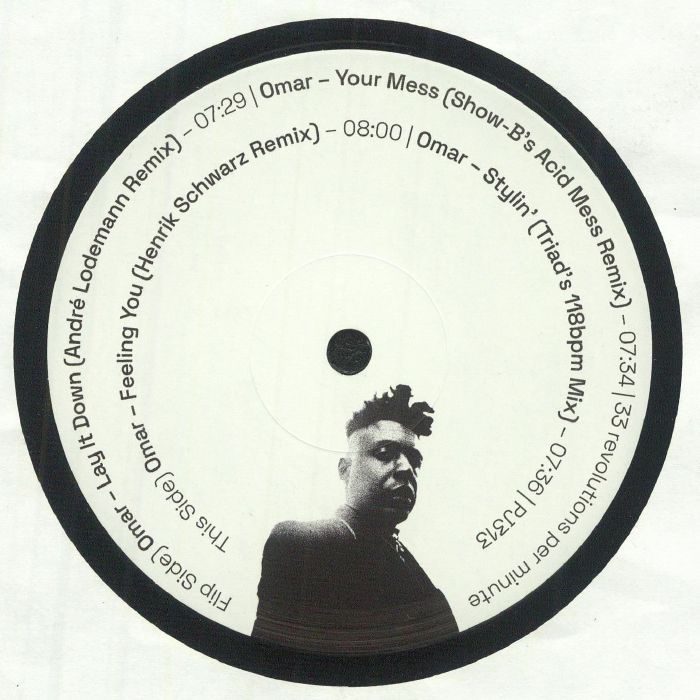 Omar – The Remixes (12", Peppermint Jam, 2025) front cover