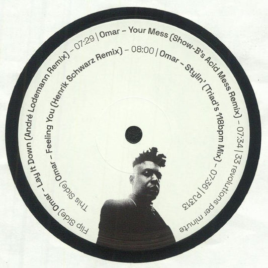 Omar – The Remixes (12", Peppermint Jam, 2025) front cover