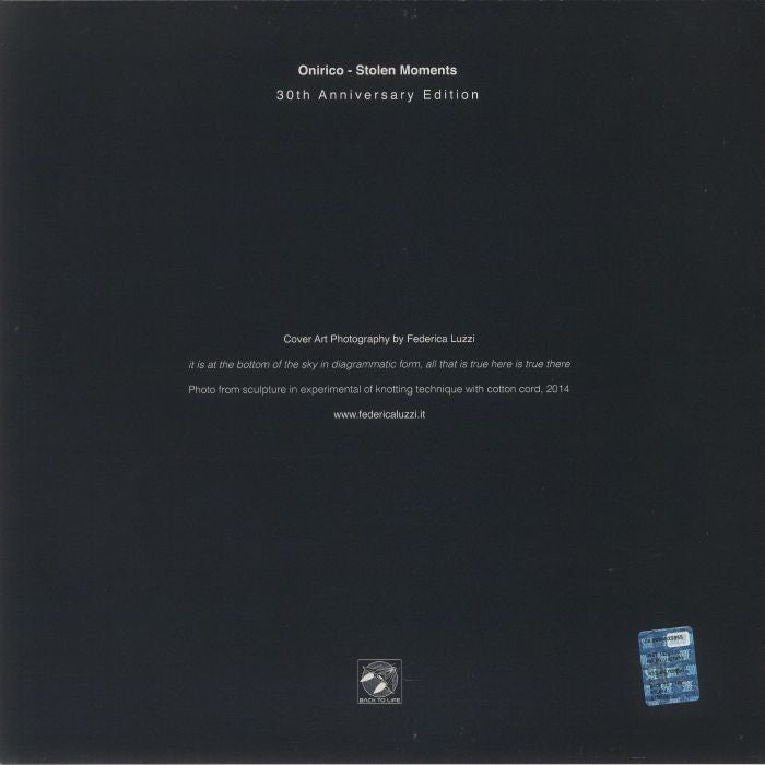 Onirico – Stolen Moments (30th Anniversary Edition) (12", 180gr, Back To Life, 2022) back cover