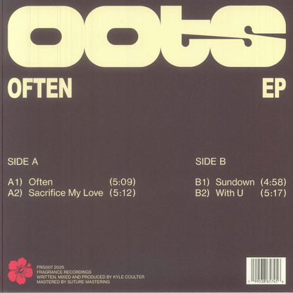 Oots – Often (12", Fragrance Recordings, 2025) Back Cover