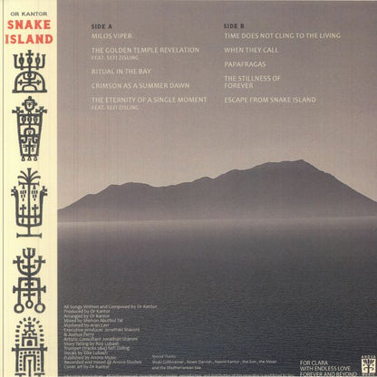 Or Kantor – Snake Island (LP, Anova Music, 2025) Back Cover