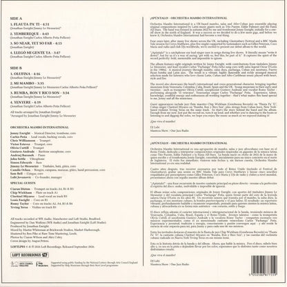Orchestra Mambo International – !Apuntalo! (LP, Loft Recordings, 2026) Back Cover