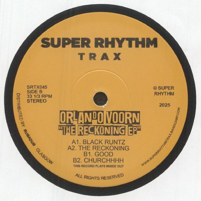 Orlando Voorn – The Reckoning EP (12", Super Rhythm Trax, 2025) Back Cover