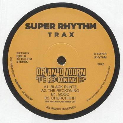 Orlando Voorn – The Reckoning EP (12", Super Rhythm Trax, 2025) Back Cover