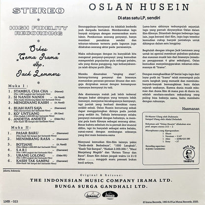 Oslan Husein – Oslan Husein (LP, Irama, 2025) Back Cover