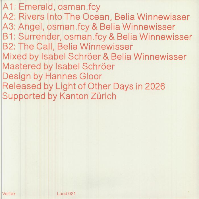 Osman Fcy / Belia Winnewisser – Vertex (12", Light Of Other Days, 2026) Back Cover