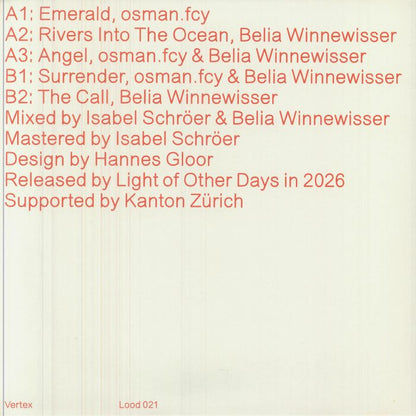 Osman Fcy / Belia Winnewisser – Vertex (12", Light Of Other Days, 2026) Back Cover