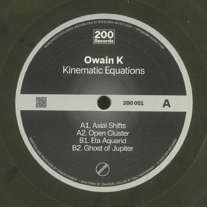 Owain K – Kinematic Equations EP (12", Green Marbled, 200 Records, 2026) Front Cover