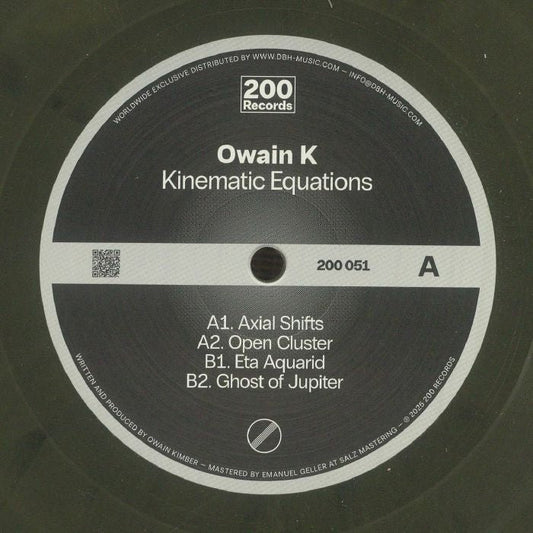 Owain K – Kinematic Equations EP (12", Green Marbled, 200 Records, 2026) Front Cover