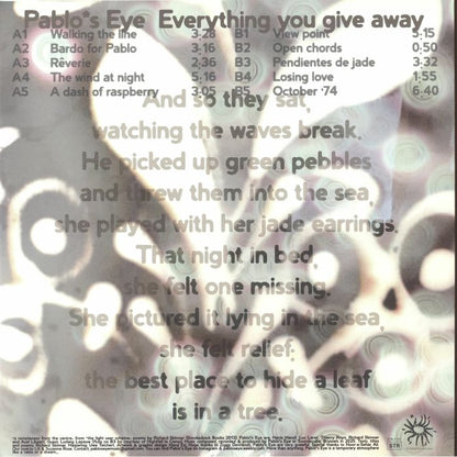 Pablo's Eye – Everything You Give Away (LP, Stroom, 2026) Back Cover