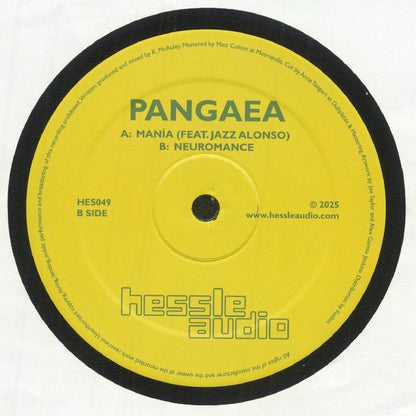 Pangaea – Manía (12", Hessle Audio, 2025) Back Cover
