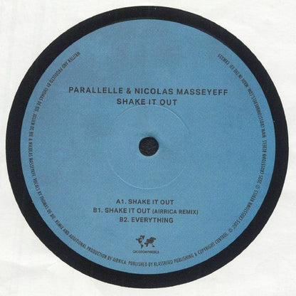 Parallelle & Nicolas Masseyeff – Shake It Out (12", Crosstown Rebels, 2025) back cover